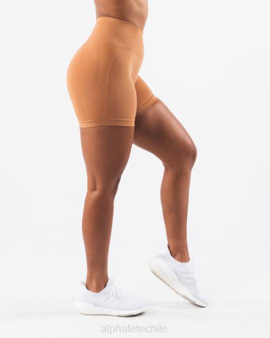 amplificar contorno corto 5" mujer Alphalete 08R8314 ropa marrón arcilla