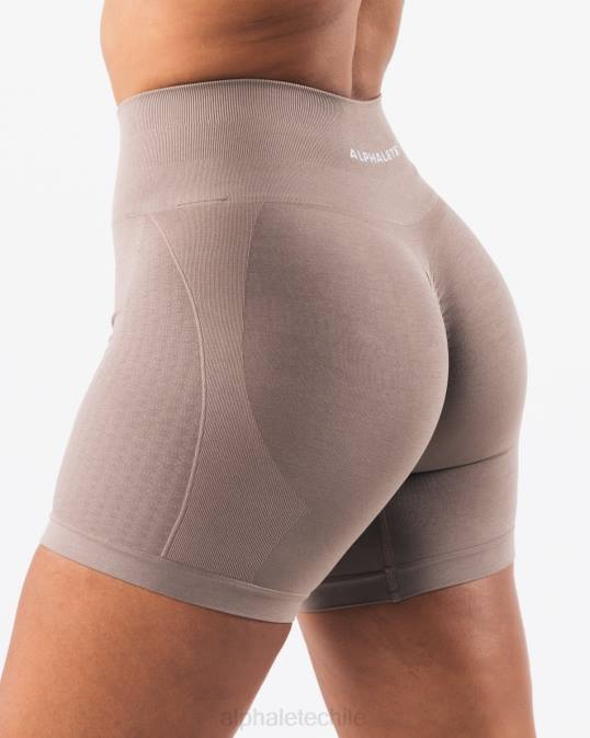 amplificar contorno corto 5" mujer Alphalete 08R8315 ropa marrón moca