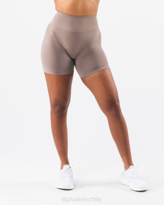 amplificar contorno corto 5" mujer Alphalete 08R8315 ropa marrón moca