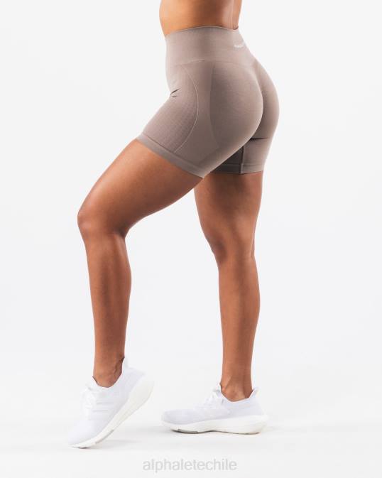 amplificar contorno corto 5" mujer Alphalete 08R8315 ropa marrón moca