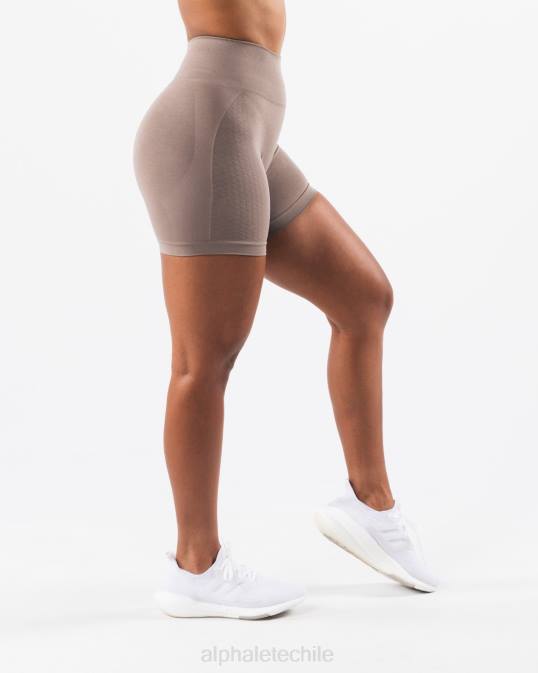 amplificar contorno corto 5" mujer Alphalete 08R8315 ropa marrón moca