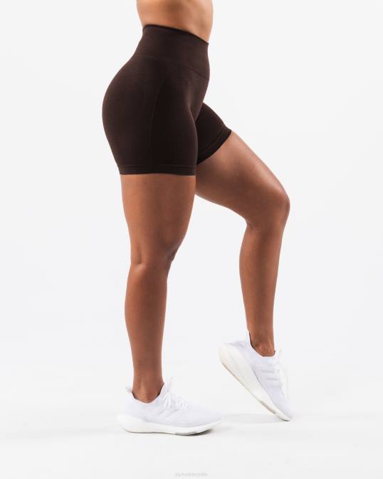 amplificar contorno corto 5" mujer Alphalete 08R8317 ropa marrón cachemira