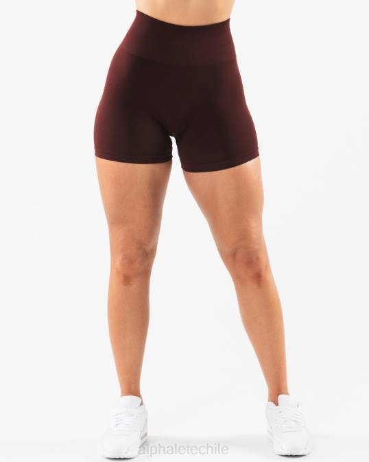 amplificar corto 4.5" mujer Alphalete 08R8334 ropa sangría roja