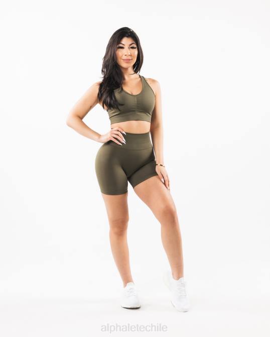 amplificar corto 4.5" mujer Alphalete 08R8340 ropa roble verde