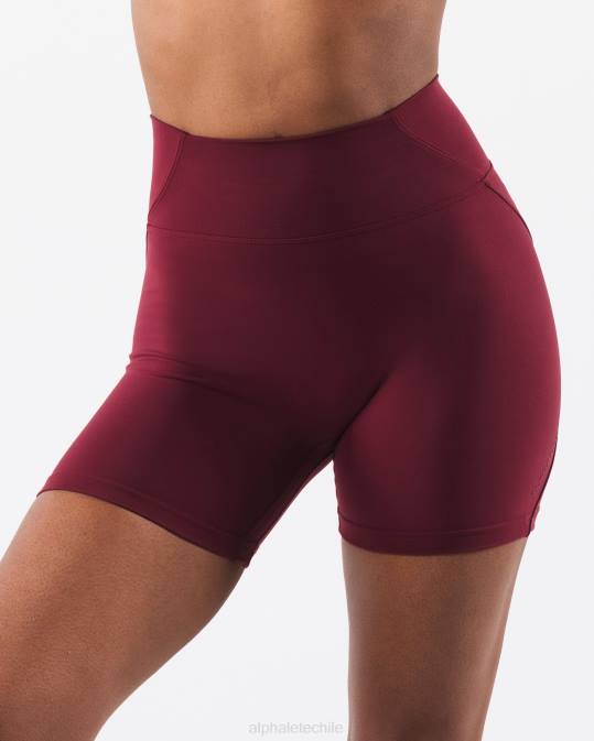 aura corta 5" mujer Alphalete 08R8298 ropa grulla roja