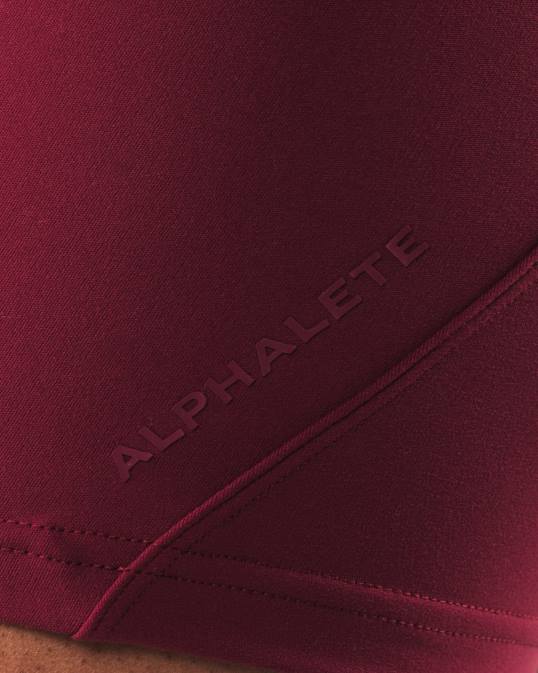 aura corta 5" mujer Alphalete 08R8298 ropa grulla roja