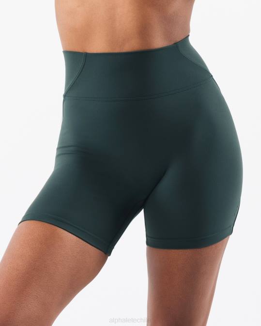 aura corta 5" mujer Alphalete 08R8299 ropa verde ciprés