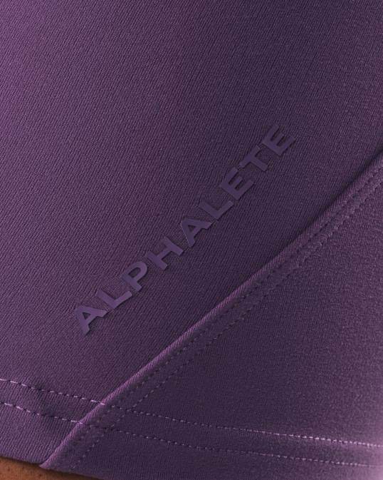 aura corta 5" mujer Alphalete 08R8300 ropa aster morado
