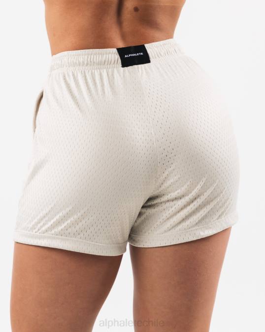 pantalón corto de malla característico de 4" mujer Alphalete 08R8325 ropa concha de mar marrón