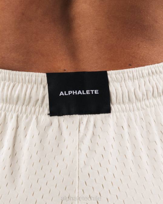 pantalón corto de malla característico de 4" mujer Alphalete 08R8325 ropa concha de mar marrón