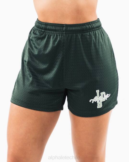 pantalón corto de malla característico de 4" mujer Alphalete 08R8327 ropa hojas perennes