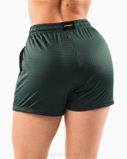 pantalón corto de malla característico de 4" mujer Alphalete 08R8327 ropa hojas perennes