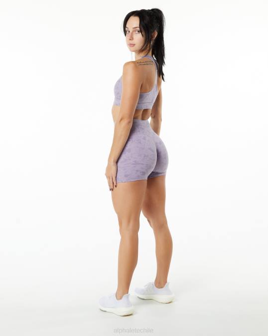 potencia de superficie corta 5" mujer Alphalete 08R8366 ropa estampado de guijarros brumoso lila violeta