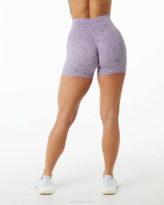 potencia de superficie corta 5" mujer Alphalete 08R8366 ropa estampado de guijarros brumoso lila violeta