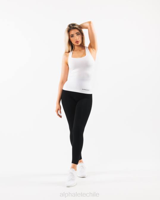 camiseta sin mangas con espalda cruzada mujer Alphalete 08R8159 ropa blanco