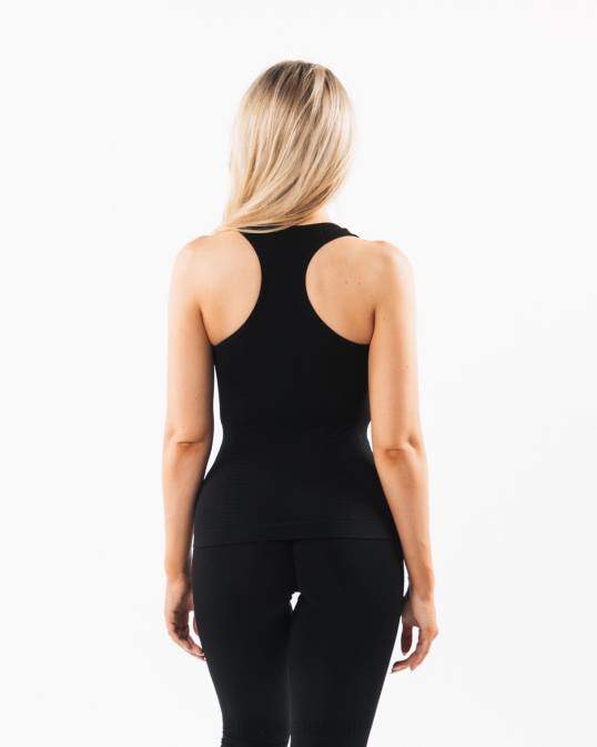 camiseta sin mangas con espalda cruzada mujer Alphalete 08R8164 ropa negro