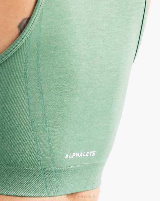 tanque de cultivo de estratos mujer Alphalete 08R8165 ropa Jade verde