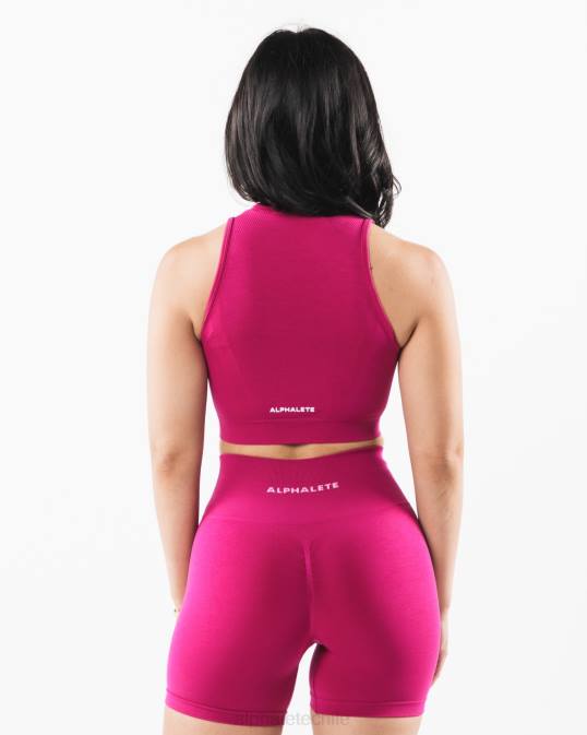 tanque de cultivo de estratos mujer Alphalete 08R8166 ropa rosa magenta