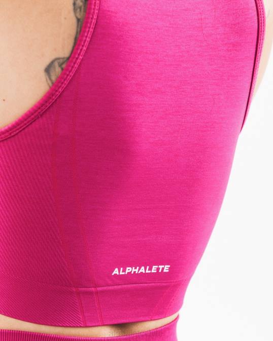 tanque de cultivo de estratos mujer Alphalete 08R8166 ropa rosa magenta