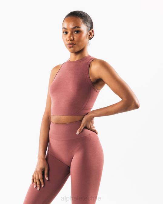 tanque de cultivo de estratos mujer Alphalete 08R8171 ropa Rosa roja