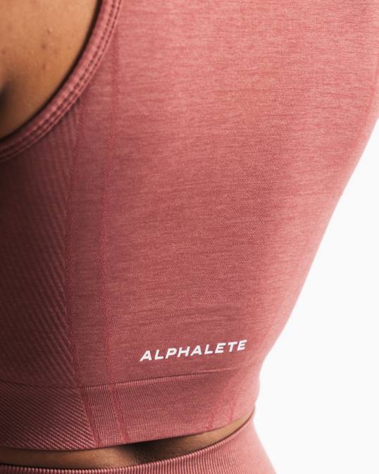 tanque de cultivo de estratos mujer Alphalete 08R8171 ropa Rosa roja