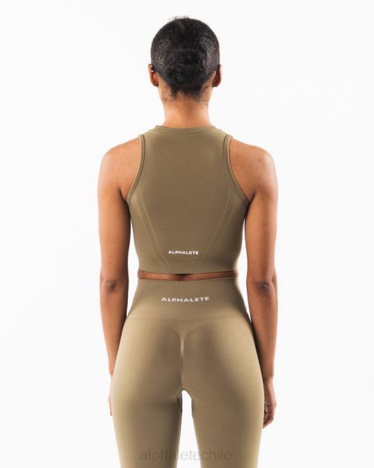 tanque de cultivo de estratos mujer Alphalete 08R8173 ropa sauce verde