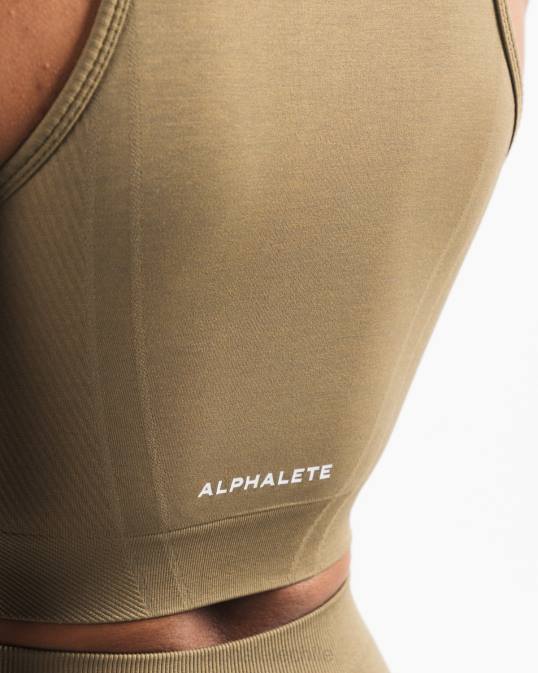 tanque de cultivo de estratos mujer Alphalete 08R8173 ropa sauce verde