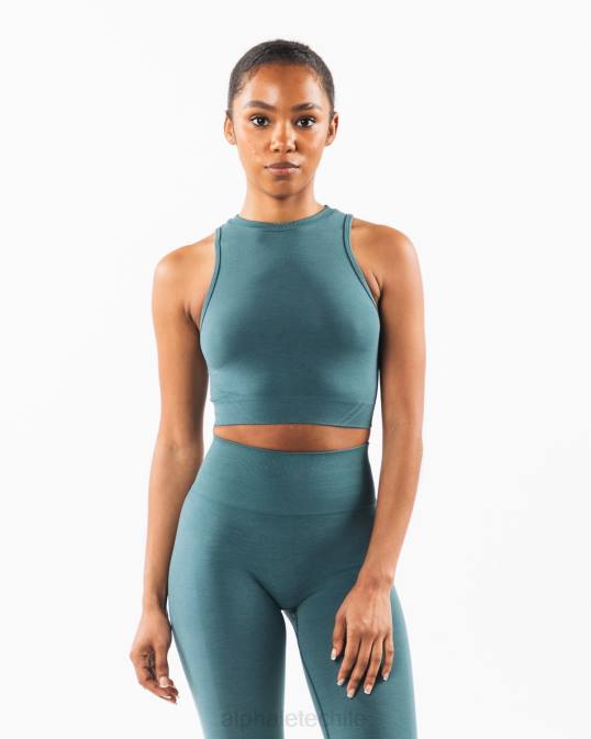 tanque de cultivo de estratos mujer Alphalete 08R8174 ropa océano azul