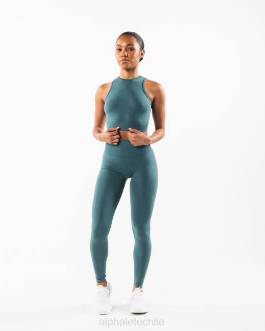 tanque de cultivo de estratos mujer Alphalete 08R8174 ropa océano azul