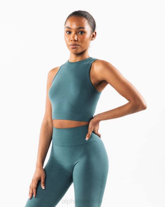 tanque de cultivo de estratos mujer Alphalete 08R8174 ropa océano azul