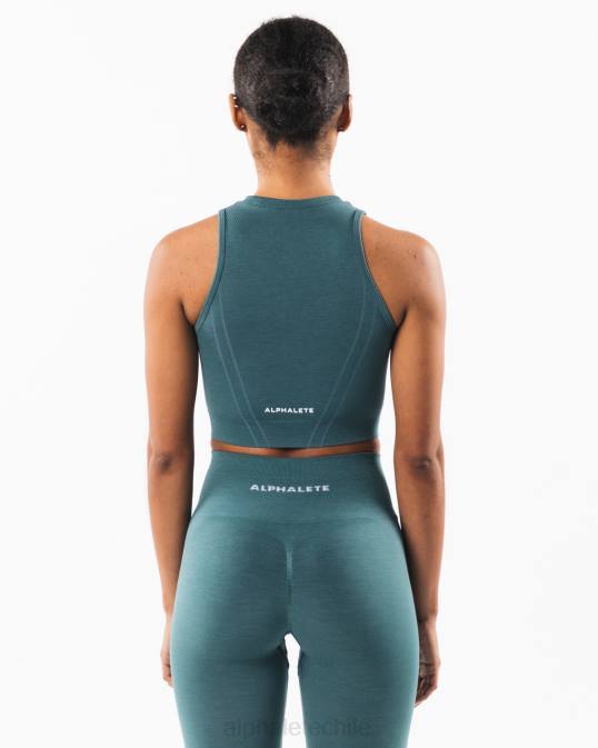 tanque de cultivo de estratos mujer Alphalete 08R8174 ropa océano azul
