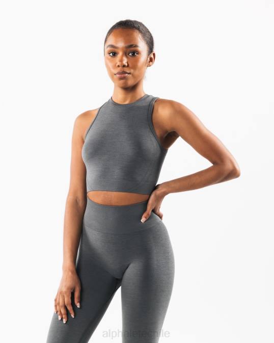 tanque de cultivo de estratos mujer Alphalete 08R8175 ropa humo gris