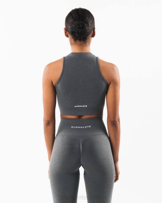 tanque de cultivo de estratos mujer Alphalete 08R8175 ropa humo gris