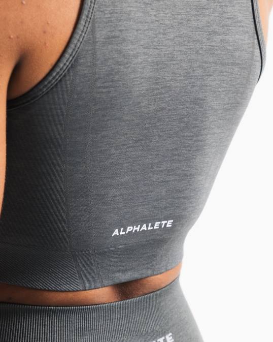 tanque de cultivo de estratos mujer Alphalete 08R8175 ropa humo gris