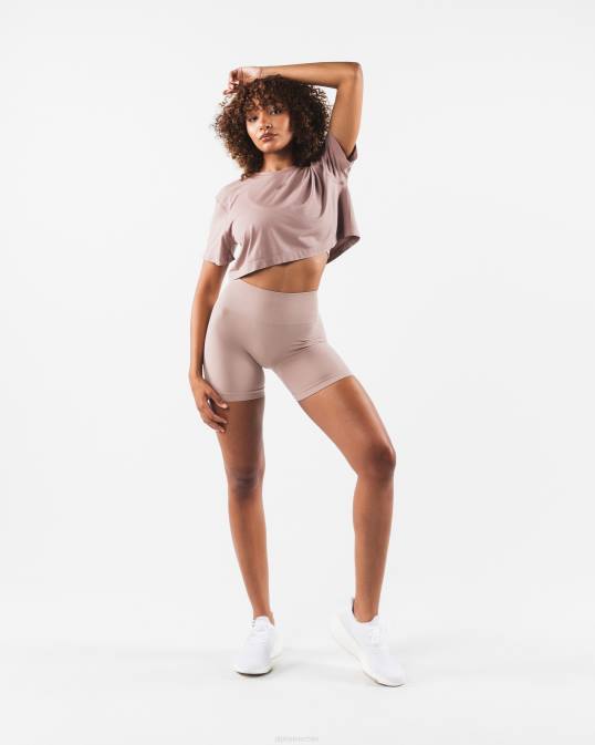 cabeza de lobo airtech ss crop mujer Alphalete 08R8206 ropa marrón porcelana