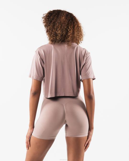 cabeza de lobo airtech ss crop mujer Alphalete 08R8206 ropa marrón porcelana