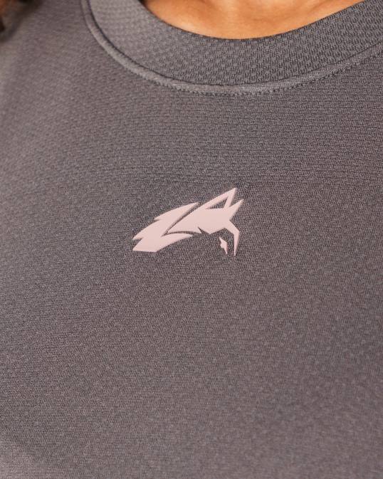 cabeza de lobo airtech ss crop mujer Alphalete 08R8208 ropa gris cemento polvoriento