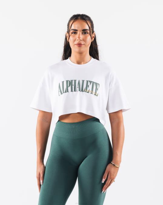 camiseta corta de la república mujer Alphalete 08R8193 ropa blanco
