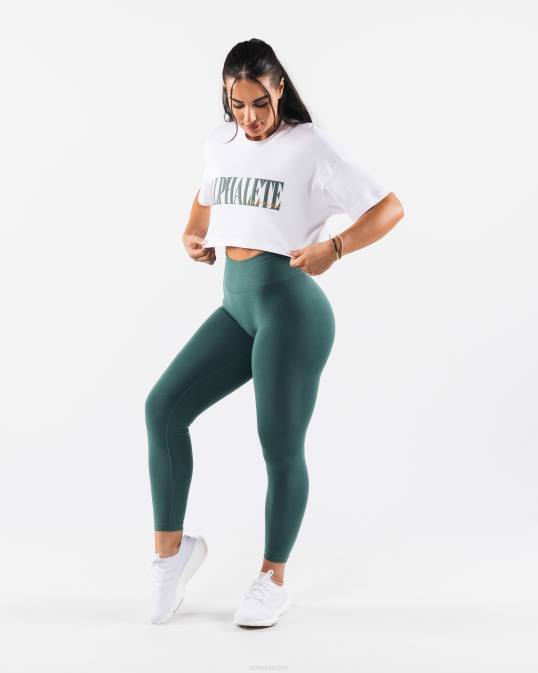 camiseta corta de la república mujer Alphalete 08R8193 ropa blanco