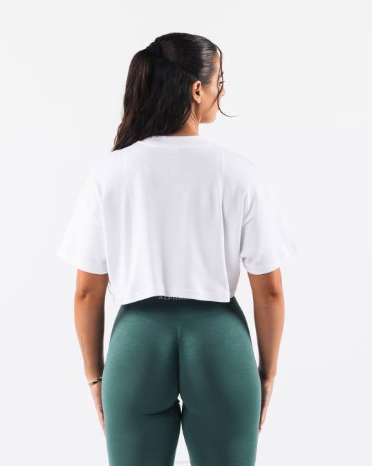 camiseta corta de la república mujer Alphalete 08R8193 ropa blanco