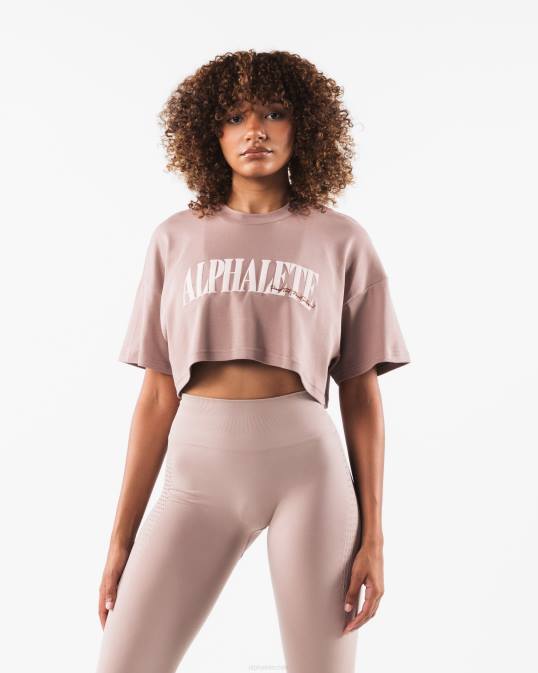 camiseta corta de la república mujer Alphalete 08R8199 ropa asta marrón