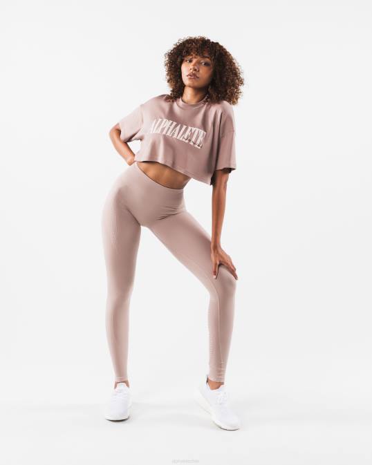 camiseta corta de la república mujer Alphalete 08R8199 ropa asta marrón
