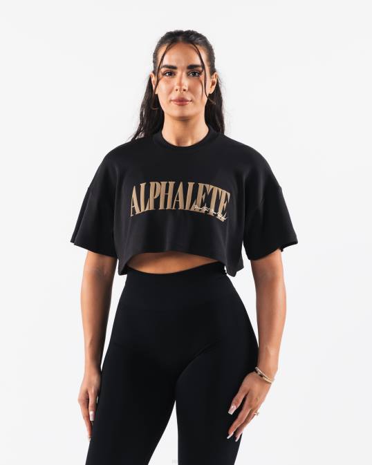 camiseta corta de la república mujer Alphalete 08R8201 ropa negro
