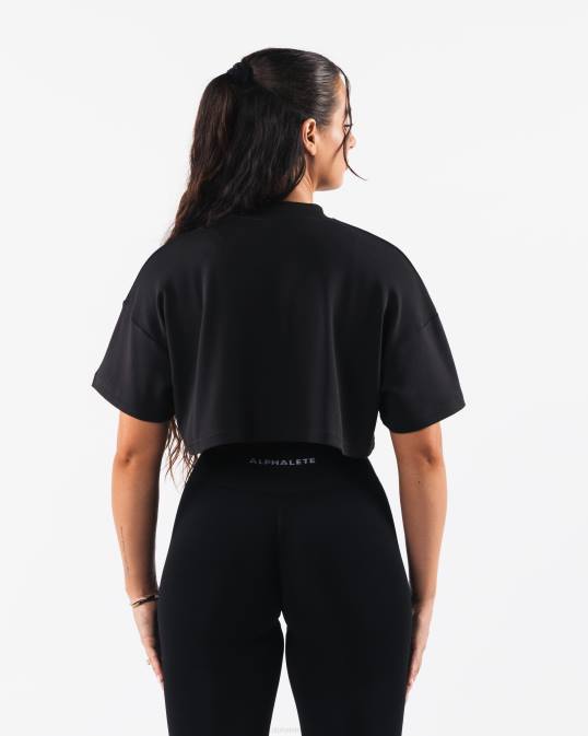 camiseta corta de la república mujer Alphalete 08R8201 ropa negro