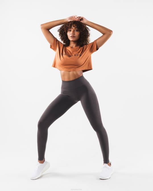 cultivo central airtech ss mujer Alphalete 08R8204 ropa aleación naranja