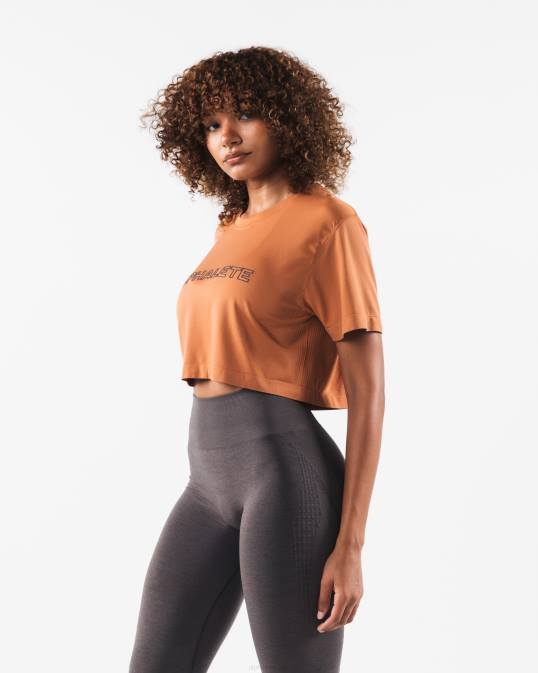 cultivo central airtech ss mujer Alphalete 08R8204 ropa aleación naranja