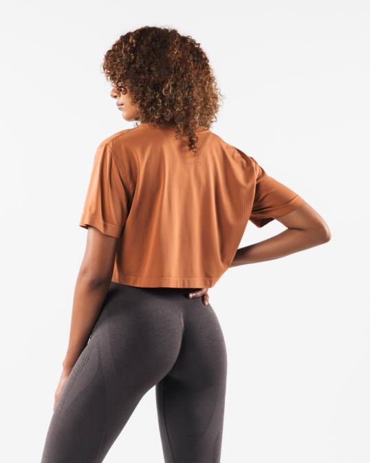 cultivo central airtech ss mujer Alphalete 08R8204 ropa aleación naranja