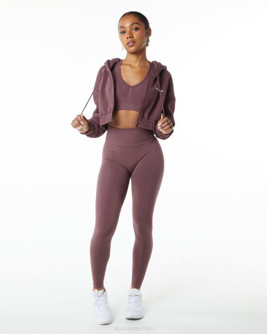 chaqueta corta clásica capital con cierre completo mujer Alphalete 08R8278 ropa otoño rojo