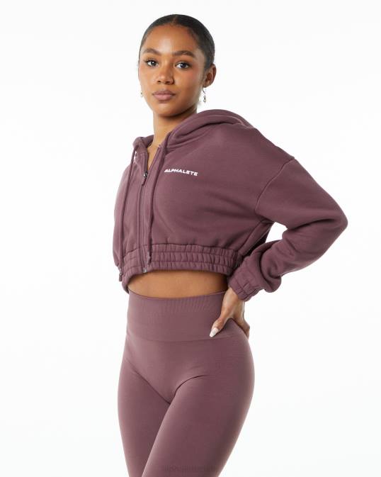 chaqueta corta clásica capital con cierre completo mujer Alphalete 08R8278 ropa otoño rojo