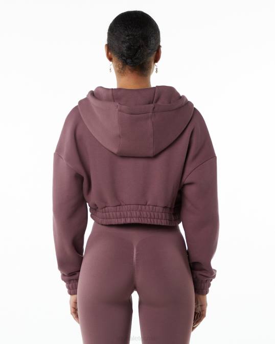 chaqueta corta clásica capital con cierre completo mujer Alphalete 08R8278 ropa otoño rojo